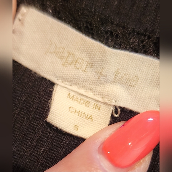 Paper Tee Black Ribbed Tank Top Size S - Picture 4 of 4